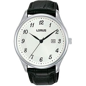 Lorus Reloj analógico de Cuarzo para Hombre con Correa de Piel, Plata, Correa Lorus Reloj analógico de Cuarzo para Hombre con Correa de Piel, Plata, Correa