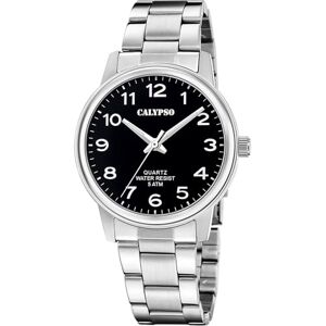 CALYPSO Reloj Hombre Analógico de Acero Inoxidable 316l Plateado Movimiento de Cuarzo Cristal Mineral de Alta Resistencia Resistente al Agua 5 ATM K5864/4 Basic CALYPSO Reloj Hombre Analógico de Acero Inoxidable 316l Plateado Movimiento de Cuarzo Cristal Mineral de Alta Resistencia Resistente al Agua 5 ATM K5864/4 Basic