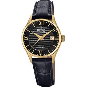 Festina Swiss Made Reloj Mujer Analógico de Cuero Negro Movimiento de Cuarzo Cristal Zafiro Resistente al Agua 10 ATM Elegante, Clásico y Vintage Calendario F20011/4 Classic Leather Festina Swiss Made Reloj Mujer Analógico de Cuero Negro Movimiento de Cuarzo Cristal Zafiro Resistente al Agua 10 ATM Elegante, Clásico y Vintage Calendario F20011/4 Classic Leather