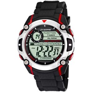CALYPSO Reloj Digital Hombre de Caucho Negro Reloj Deportivo Hombre Resistente al Agua 10 ATM Fecha y Calendario, Cronógrafo, Doble Horario, Luz, Alarma, 12 y 24 Horas Digital for Man CALYPSO Reloj Digital Hombre de Caucho Negro Reloj Deportivo Hombre Resistente al Agua 10 ATM Fecha y Calendario, Cronógrafo, Doble Horario, Luz, Alarma, 12 y 24 Horas Digital for Man