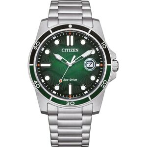 Citizen Reloj analógico de Cuarzo para Hombre con Correa de Acero Inoxidable, Verde, Pulsera Citizen Reloj analógico de Cuarzo para Hombre con Correa de Acero Inoxidable, Verde, Pulsera