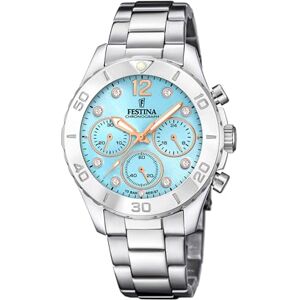 Festina Reloj Mujer Analógico de Acero Inoxidable 316l Plateado Movimiento de Cuarzo Cronógrafo Cristal Mineral de Alta Resistencia Resistente al Agua 10 ATM F20603/4 Boyfriend Collection Festina Reloj Mujer Analógico de Acero Inoxidable 316l Plateado Movimiento de Cuarzo Cronógrafo Cristal Mineral de Alta Resistencia Resistente al Agua 10 ATM F20603/4 Boyfriend Collection