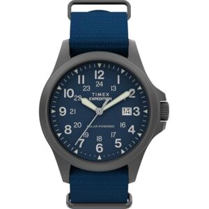 Timex Expedition Field Post Solar TW2Y31700 Reloj de cuarzo para hombre (41 mm, correa de tela azul ecológica, esfera azul y cristal de zafiro) Timex Expedition Field Post Solar TW2Y31700 Reloj de cuarzo para hombre (41 mm, correa de tela azul ecológica, esfera azul y cristal de zafiro)