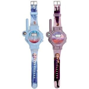 LEXIBOOK Disney Frozen Reloj Walkie-Talkies, 2 Piezas, Alcance hasta 200m, Linterna, brújula, Recargable, Azul/Morado LEXIBOOK Disney Frozen Reloj Walkie-Talkies, 2 Piezas, Alcance hasta 200m, Linterna, brújula, Recargable, Azul/Morado
