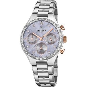Festina Reloj Mujer Analógico de Acero Inoxidable 316l Plateado Movimiento de Cuarzo Cronógrafo Cristal Mineral de Alta Resistencia Resistente al Agua 5 ATM Boyfriend Collection Festina Reloj Mujer Analógico de Acero Inoxidable 316l Plateado Movimiento de Cuarzo Cronógrafo Cristal Mineral de Alta Resistencia Resistente al Agua 5 ATM Boyfriend Collection