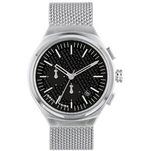 BREIL Reloj para Hombre Colección SPIN Off Reloj de Pulsera Chrono Gent con Esfera analógica Negra Movimiento SUNON PE902 Reloj de Cuarzo Brazalete de Acero Plateado BREIL Reloj para Hombre Colección SPIN Off Reloj de Pulsera Chrono Gent con Esfera analógica Negra Movimiento SUNON PE902 Reloj de Cuarzo Brazalete de Acero Plateado