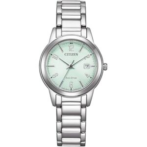 Citizen Reloj analógico de Cuarzo para Mujer con Correa de Acero Inoxidable, Verde, Pulsera Citizen Reloj analógico de Cuarzo para Mujer con Correa de Acero Inoxidable, Verde, Pulsera