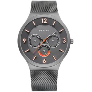 BERING 35040-367 Reloj de cuarzo para hombre con caja de acero inoxidable de 40 mm con acabado en oro rosa y esfera azul, correa milanesa, cristal de zafiro y resistencia al agua de 5 ATM BERING 35040-367 Reloj de cuarzo para hombre con caja de acero inoxidable de 40 mm con acabado en oro rosa y esfera azul, correa milanesa, cristal de zafiro y resistencia al agua de 5 ATM