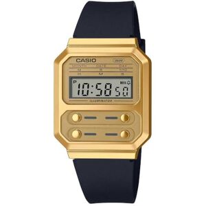 Casio Reloj Cuarzo Unisex 40.70mm con dial Digital Oro y Correa de Plastic/Resin Strap Negro Casio Reloj Cuarzo Unisex 40.70mm con dial Digital Oro y Correa de Plastic/Resin Strap Negro