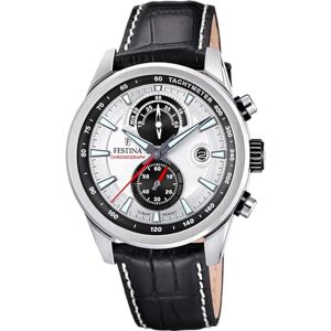 Festina Reloj Hombre Analógico de Cuero Negro Movimiento de Cuarzo Cronógrafo Calendario Cristal Mineral de Alta Resistencia Resistente al Agua 10 ATM Elegante F20695/1 Timeless Chronograph Festina Reloj Hombre Analógico de Cuero Negro Movimiento de Cuarzo Cronógrafo Calendario Cristal Mineral de Alta Resistencia Resistente al Agua 10 ATM Elegante F20695/1 Timeless Chronograph