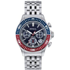 BREIL Hombre Manta 1970 Esfera Monocolor Azul Movimiento CRONÓGRAFO Solar y Pulsera DE Acero Plateado TW2010 BREIL Hombre Manta 1970 Esfera Monocolor Azul Movimiento CRONÓGRAFO Solar y Pulsera DE Acero Plateado TW2010