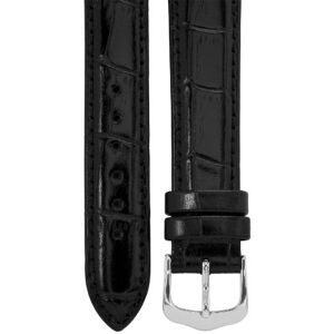 Cerberus Correa de Reloj de Piel de 18 mm, Aspecto de cocodrilo, Longitud 75 x 115 mm, Hebilla de Aluminio, Negro, Correa Cerberus Correa de Reloj de Piel de 18 mm, Aspecto de cocodrilo, Longitud 75 x 115 mm, Hebilla de Aluminio, Negro, Correa