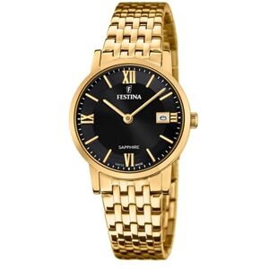 Festina Swiss Made Reloj Mujer Analógico de Acero Inoxidable 316l Dorado Movimiento de Cuarzo Cristal de Zafiro Resistente al Agua 5 ATM Calendario F20021/3 Classic Steel Festina Swiss Made Reloj Mujer Analógico de Acero Inoxidable 316l Dorado Movimiento de Cuarzo Cristal de Zafiro Resistente al Agua 5 ATM Calendario F20021/3 Classic Steel