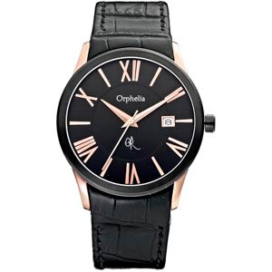 ORPHELIA Mystery Reloj de Pulsera analógico para Hombre (Mecanismo de Cuarzo, Piel), Negro/Negro, Clásico ORPHELIA Mystery Reloj de Pulsera analógico para Hombre (Mecanismo de Cuarzo, Piel), Negro/Negro, Clásico