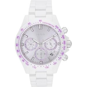 Boss Reloj Analógico de Cuarzo Multifunción para Mujer Colección Novia con Correa de Cerámica Blanca Boss Reloj Analógico de Cuarzo Multifunción para Mujer Colección Novia con Correa de Cerámica Blanca