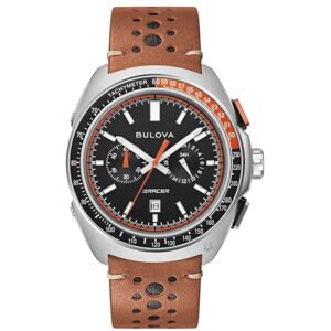 Bulova Reloj cronógrafo de Cuarzo para Hombre con Correa de Cuero , marrón, Moderno Bulova Reloj cronógrafo de Cuarzo para Hombre con Correa de Cuero , marrón, Moderno