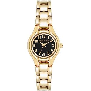 Anne Klein Reloj de Pulsera con función de Fecha para Mujer, Dorado/Negro, Vestido Anne Klein Reloj de Pulsera con función de Fecha para Mujer, Dorado/Negro, Vestido