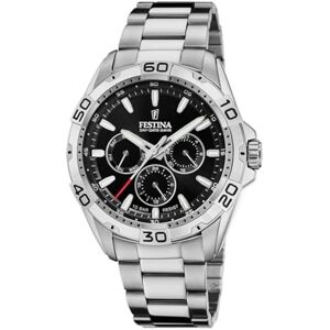Festina Reloj Hombre Analógico de Acero Inoxidable 316l Plateado Movimiento de Cuarzo Calendario Cristal Mineral de Alta Resistencia Resistente al Agua 10 ATM Multifunción Festina Reloj Hombre Analógico de Acero Inoxidable 316l Plateado Movimiento de Cuarzo Calendario Cristal Mineral de Alta Resistencia Resistente al Agua 10 ATM Multifunción