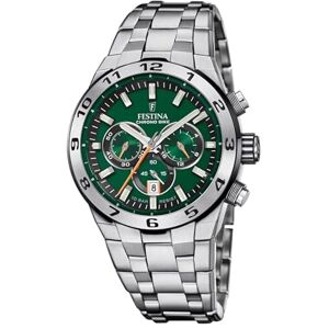 Festina Reloj Hombre Analógico de Acero Inoxidable 316l Plateado Movimiento de Cuarzo Cronógrafo Calendario Cristal Mineral de Alta Resistencia Resistente al Agua 10 ATM /2 Chrono Bike Festina Reloj Hombre Analógico de Acero Inoxidable 316l Plateado Movimiento de Cuarzo Cronógrafo Calendario Cristal Mineral de Alta Resistencia Resistente al Agua 10 ATM /2 Chrono Bike