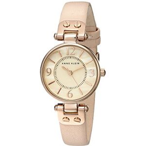 Anne Klein 109442RGLP Reloj para mujeres con correa de cuero, Rosa Anne Klein 109442RGLP Reloj para mujeres con correa de cuero, Rosa
