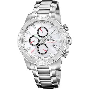 Festina Reloj Hombre Analógico de Acero Inoxidable 316l Plateado Movimiento de Cuarzo Cronógrafo Calendario Cristal Mineral Resistente Resistente al Agua 10 ATM F20704/1 Timeless Chronograph Festina Reloj Hombre Analógico de Acero Inoxidable 316l Plateado Movimiento de Cuarzo Cronógrafo Calendario Cristal Mineral Resistente Resistente al Agua 10 ATM F20704/1 Timeless Chronograph