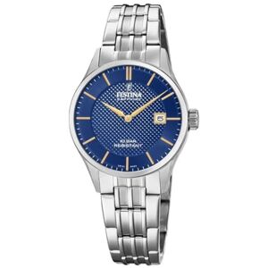Festina Swiss Made Reloj Mujer Analógico de Acero Inoxidable 316l Plateado Movimiento de Cuarzo Cristal Zafiro Resistente Resistente al Agua 10 ATM Calendario F20006/3 Classic Steel Festina Swiss Made Reloj Mujer Analógico de Acero Inoxidable 316l Plateado Movimiento de Cuarzo Cristal Zafiro Resistente Resistente al Agua 10 ATM Calendario F20006/3 Classic Steel