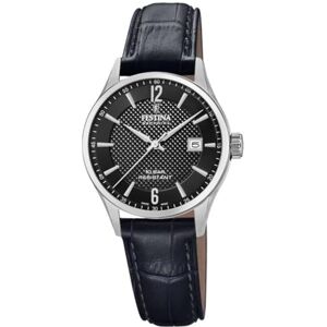 Festina Swiss Made Reloj Mujer Analógico de Cuero Negro Movimiento de Cuarzo Cristal Zafiro Resistente al Agua 10 ATM Elegante, Clásico y Vintage Calendario Classic Leather Festina Swiss Made Reloj Mujer Analógico de Cuero Negro Movimiento de Cuarzo Cristal Zafiro Resistente al Agua 10 ATM Elegante, Clásico y Vintage Calendario Classic Leather