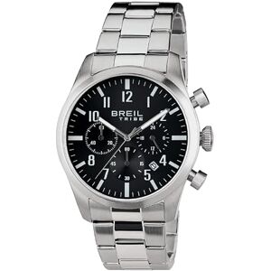 BREIL Reloj Hombre Classic Elegance Mono-Color Negro CRONÓGRAFO Movimiento Cuarzo y Pulsera DE Acero Plateado EW0227 BREIL Reloj Hombre Classic Elegance Mono-Color Negro CRONÓGRAFO Movimiento Cuarzo y Pulsera DE Acero Plateado EW0227