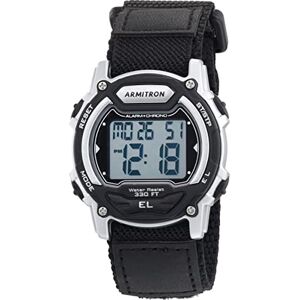 Armitron Sport 45/7004 Reloj Deportivo Digital con cronógrafo y Correa de Nailon, Unisex, Negro/Plateado Armitron Sport 45/7004 Reloj Deportivo Digital con cronógrafo y Correa de Nailon, Unisex, Negro/Plateado