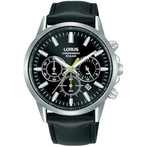 Lorus Reloj cronógrafo de Cuarzo para Hombre con Caja de Acero Inoxidable con Correa de Cuero , Plata, Correa Lorus Reloj cronógrafo de Cuarzo para Hombre con Caja de Acero Inoxidable con Correa de Cuero , Plata, Correa