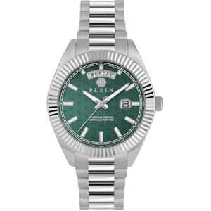 Philipp Plein Reloj analógico de Cuarzo para Hombre con Fecha Superlative Gent de Acero Inoxidable, Plata, Pulsera Philipp Plein Reloj analógico de Cuarzo para Hombre con Fecha Superlative Gent de Acero Inoxidable, Plata, Pulsera