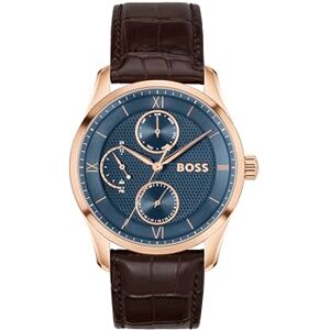 Boss Reloj de Cuarzo analógico multifunción para Hombre de la colección Principle Master con Correa de Piel marrón Boss Reloj de Cuarzo analógico multifunción para Hombre de la colección Principle Master con Correa de Piel marrón