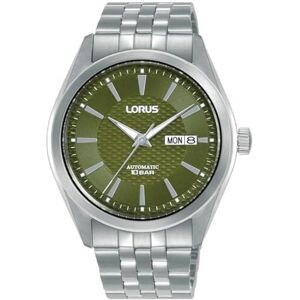 Lorus Reloj Analógico Automático para Hombre con Pulsera de Acero Inoxidable, Plata/Verde Lorus Reloj Analógico Automático para Hombre con Pulsera de Acero Inoxidable, Plata/Verde