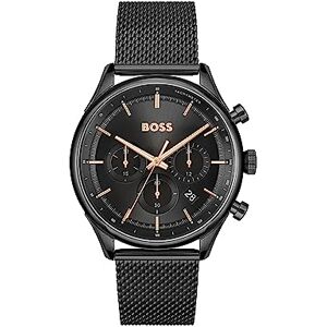 Boss Reloj Cronógrafo de Cuarzo para Hombre Colección Gregor con Correa de Malla de Acero Inoxidable Negro Boss Reloj Cronógrafo de Cuarzo para Hombre Colección Gregor con Correa de Malla de Acero Inoxidable Negro