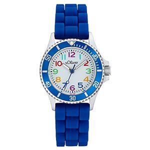 s.Oliver Reloj de Pulsera Niños Reloj de Cuarzo Analógico, con Correa de Silicona, Azul, 3 bar Resistente al Agua, Viene en Caja de regalo s.Oliver Reloj de Pulsera Niños Reloj de Cuarzo Analógico, con Correa de Silicona, Azul, 3 bar Resistente al Agua, Viene en Caja de regalo