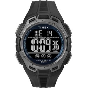 Timex Sport Reloj de 43 mm unisex, correa de PU negra, esfera digital, caja negra TW5M63800 Timex Sport Reloj de 43 mm unisex, correa de PU negra, esfera digital, caja negra TW5M63800