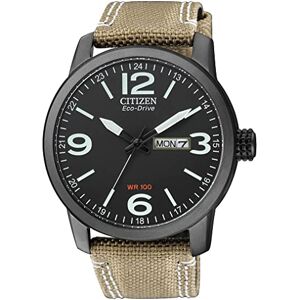 Citizen Reloj analógico de Cuarzo para Hombre, Correa de Nailon Color Crema Citizen Reloj analógico de Cuarzo para Hombre, Correa de Nailon Color Crema