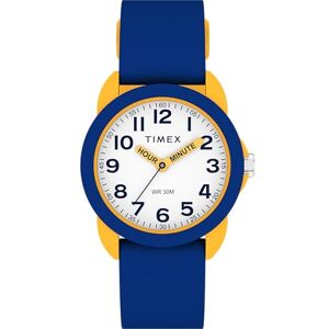Timex Time Machines Reloj para niño, Correa de Silicona Azul, Esfera Blanca, Caja Amarilla, 30 mm, Timex Time Machines Reloj para niño, Correa de Silicona Azul, Esfera Blanca, Caja Amarilla, 30 mm,