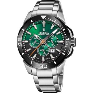 Festina Reloj Hombre Analógico de Acero Inoxidable 316l Plateado Movimiento de Cuarzo Cronógrafo Calendario Cristal Mineral de Alta Resistencia Resistente al Agua 10 ATM Chrono Bike Festina Reloj Hombre Analógico de Acero Inoxidable 316l Plateado Movimiento de Cuarzo Cronógrafo Calendario Cristal Mineral de Alta Resistencia Resistente al Agua 10 ATM Chrono Bike
