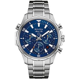 Bulova Marine Star Reloj de Pulsera de diseño para Hombre Función de cronógrafo Resistente al Agua Acero Inoxidable Esfera Azul Bulova Marine Star Reloj de Pulsera de diseño para Hombre Función de cronógrafo Resistente al Agua Acero Inoxidable Esfera Azul