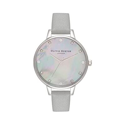 Olivia Burton Reloj Analógico de Cuarzo para Mujer Colección Classics con Correa de Cuero Gris Olivia Burton Reloj Analógico de Cuarzo para Mujer Colección Classics con Correa de Cuero Gris