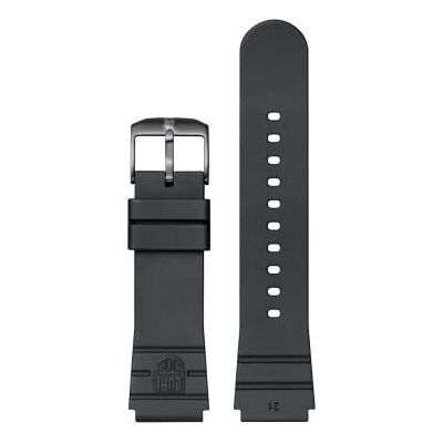 Luminox Correa de reloj de 21 mm, correa de goma de repuesto negra con hebilla de acero inoxidable para 3000 3001, negro/gris, moderno, negro/gris, Moderno Luminox Correa de reloj de 21 mm, correa de goma de repuesto negra con hebilla de acero inoxidable para 3000 3001, negro/gris, moderno, negro/gris, Moderno