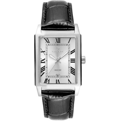 GANT Staten Island Reloj de Pulsera para Hombre, Caja de Acero Inoxidable, Correa de Piel Negra con Aspecto de cocodrilo, Movimiento de Cuarzo japonés, Fecha, 5 ATM GANT Staten Island Reloj de Pulsera para Hombre, Caja de Acero Inoxidable, Correa de Piel Negra con Aspecto de cocodrilo, Movimiento de Cuarzo japonés, Fecha, 5 ATM