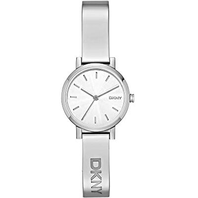DKNY Reloj para mujer Soho, movimiento de tres manecillas, caja de acero inoxidable plateado de 24 mm con correa de acero inoxidable, DKNY Reloj para mujer Soho, movimiento de tres manecillas, caja de acero inoxidable plateado de 24 mm con correa de acero inoxidable,