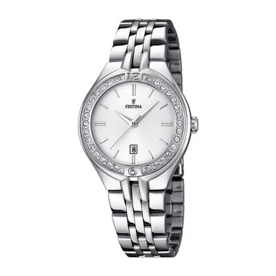 Festina Reloj Mujer Analógico de Acero Inoxidable 316l Plateado Festina Reloj Mujer Analógico de Acero Inoxidable 316l Plateado