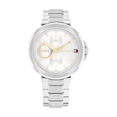 Tommy Hilfiger Reloj Analógico de Cuarzo Multifunción para Mujer con Correa en Acero Inoxidable Tommy Hilfiger Reloj Analógico de Cuarzo Multifunción para Mujer con Correa en Acero Inoxidable