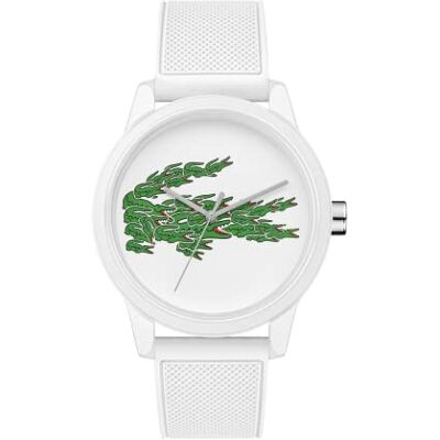 Lacoste .12.12 Collection 2011444 Reloj analógico para Hombre, con Correa Negra de Silicona y Caucho Lacoste .12.12 Collection 2011444 Reloj analógico para Hombre, con Correa Negra de Silicona y Caucho