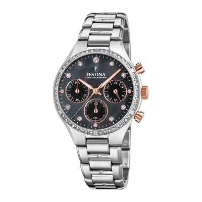 Festina Reloj Mujer Analógico de Acero Inoxidable 316l Plateado Festina Reloj Mujer Analógico de Acero Inoxidable 316l Plateado