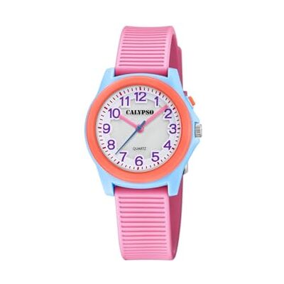 CALYPSO Reloj Infantil Junior Collection Caja de Caucho Multi Correa de Caucho Rosa CALYPSO Reloj Infantil Junior Collection Caja de Caucho Multi Correa de Caucho Rosa