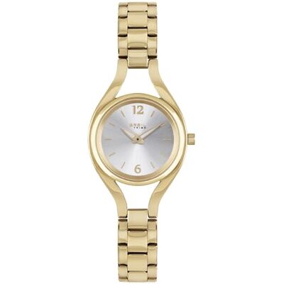 BREIL Reloj DE Mujer Elettra Esfera Plata Movimiento Silver Solo 2 CUARZOS LANCHE y Pulsera DE Acero Color Oro BREIL Reloj DE Mujer Elettra Esfera Plata Movimiento Silver Solo 2 CUARZOS LANCHE y Pulsera DE Acero Color Oro